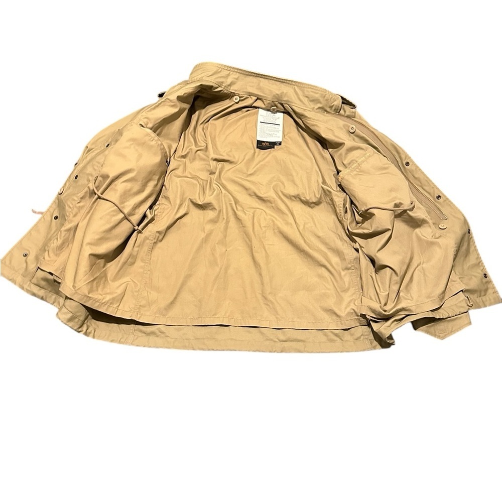 Alpha Industries Coat XL Regular Tan M65 Field Jacket First Gen Y2K Repro - Picture 3 of 16